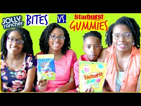 Jolly Rancher Bites Vs.  Starburst Gummies Taste Test Lowalker01