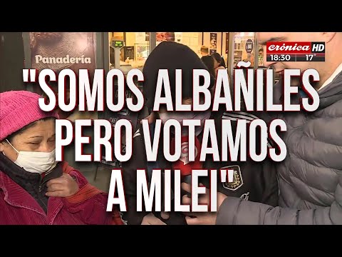 Es albañil y va a votar a Milei