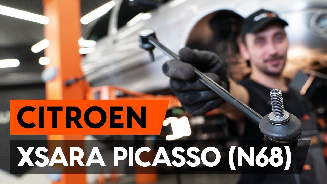 Kaip pakeisti Citroen Xsara Picasso stabilizatoriaus traukės: priekis - keitimo instrukcija