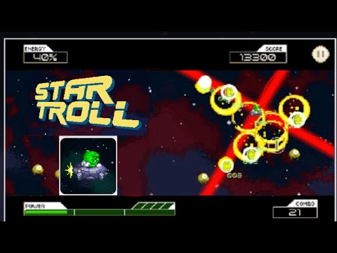 Star Troll Review |  Retro Endless Space Shooter - iOS App Gameplay (Android/iPhone/iPad)