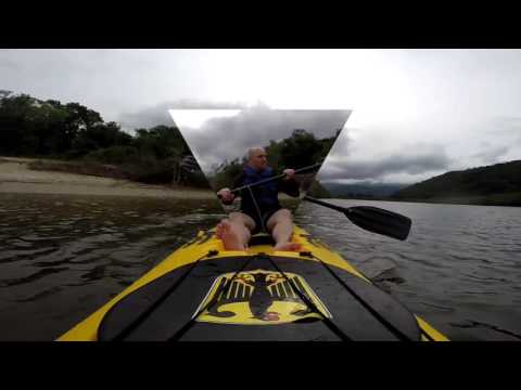 Leandro Ventura 1° dia com o caiaque Barracuda.