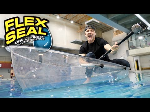 I MADE AN ENTIRE BOAT WITH FLEX TAPE CLEAR!! (TESTING FLEX TAPE CLEAR) As Seen On TV Test!
