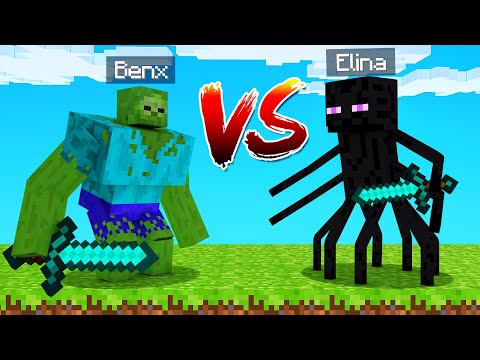 EPIC MUTANT BATTLE: Benx vs. Elina in Minecraft!