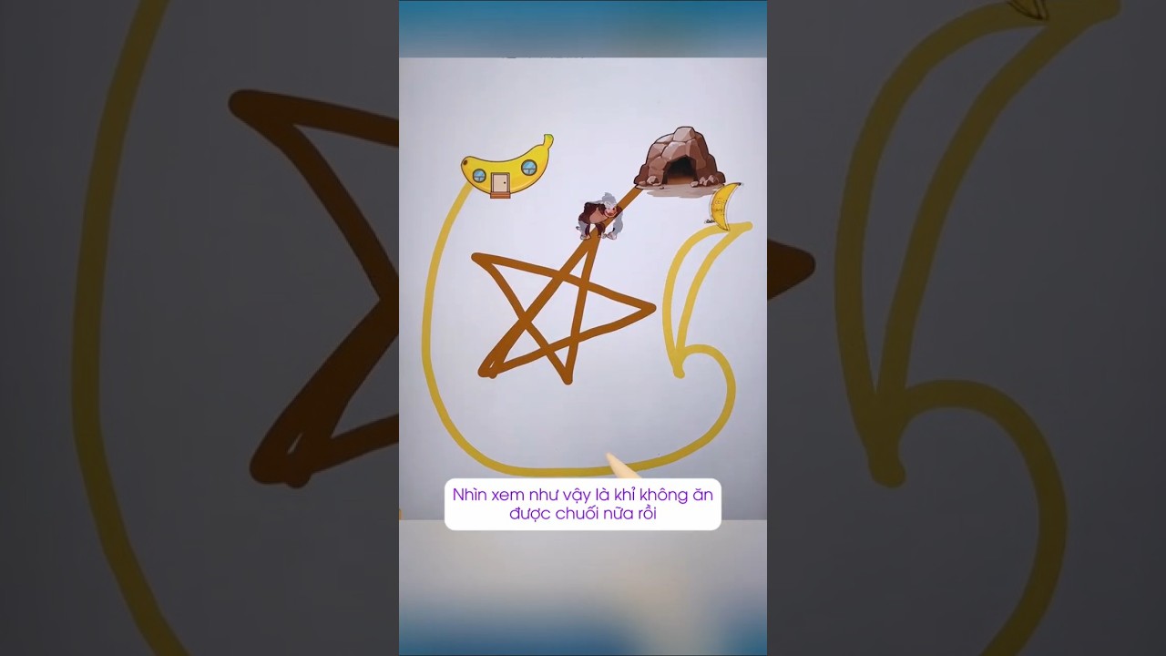 Vẽ đường giúp Chuối và Đại Ca Khỉ về nhà 200 IQ