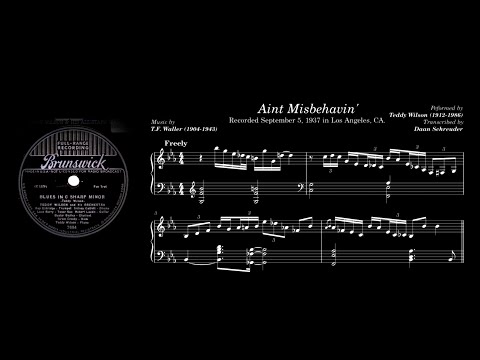 Teddy Wilson - Aint Misbehavin' (Solo Stride Piano Transcription)