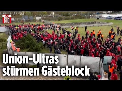 Polizeieinsatz vor dem Hauptstadt-Derby: Ultras von Union Berlin stürmen Gästeblock