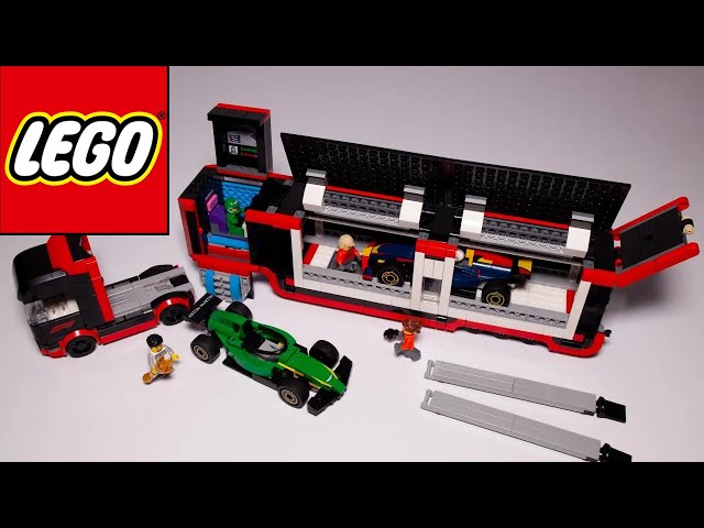 Vídeo relacionado con LEGO City Camión de F1 con Coches de F1 RB20 y AMR24, 2 Maquetas de Vehículos de Fórmula 1 Red Bull y Aston Martin, 2 Minifiguras de Pilotos y 3 Staff, Regalo para Niños y Niñas de 8 Años o Más 60445