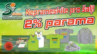 Skirkite 2% savo GPM Sabonio krepšinio centrui