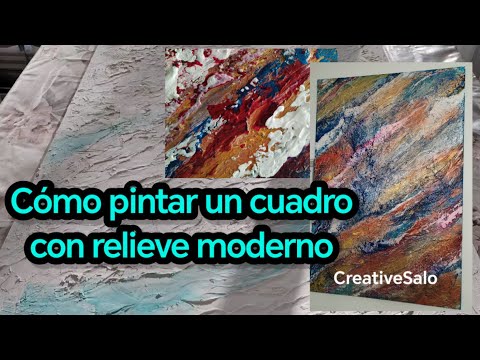 Cómo pintar un cuadro con relieve moderno #creativesalo #abstracto #contemporáneo