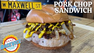 Chicago's Famous Maxwell Street Pork Sandwich On The @GrillwithWeber Slate Flat Top