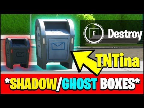 DESTROY SHADOW OR GHOST DROPBOXES USING EXPLOSIVES LOCATIONS (Fortnite TNTina MISSION LOCATIONS)