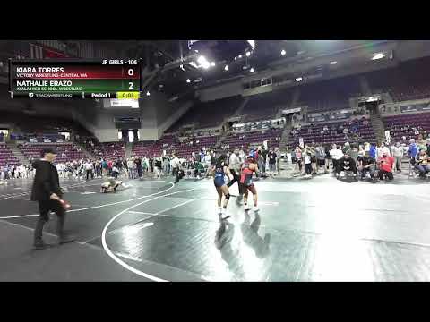 106 Lbs Cons. Round 1 - Nathalie Erazo, Ayala High School Wrestling Vs Kiara Torres, Victory Wrest