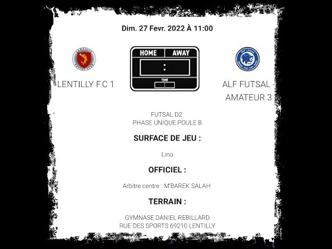 Lentilly Futsal Club vs Amateur Lyon Futsal 3 27.02.2022