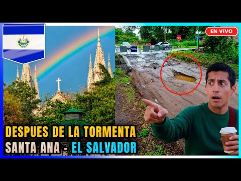 😱 Asi quedaron las Calles en Santa Ana El Salvador ¿qué opinas?