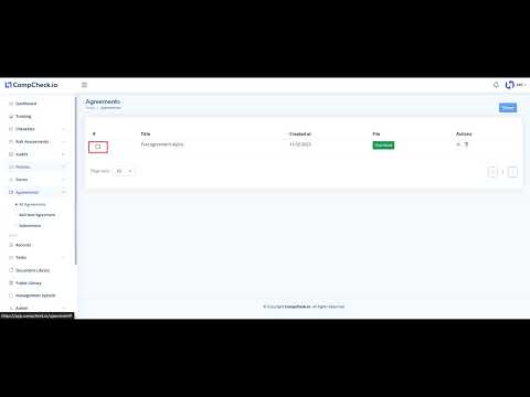 View and Manage Agreements