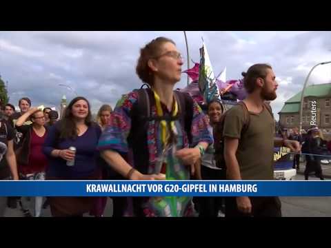 Protest: Krawallnacht vor G20-Gipfel in Hamburg
