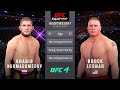 Khabib Nurmagomedov vs Brock Lesnar Full Fight - UFC Fight Of The Night