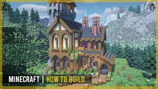 Minecraft How to Build a Small Medieval Mansion (Tutorial)