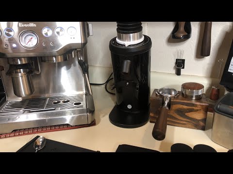 My Breville Barista Express Coffee Bar Setup | DF64 Coffee Grinder