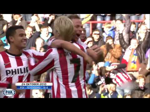 60 jaar Eredivisie: PSV vernedert Feyenoord met 10-0
