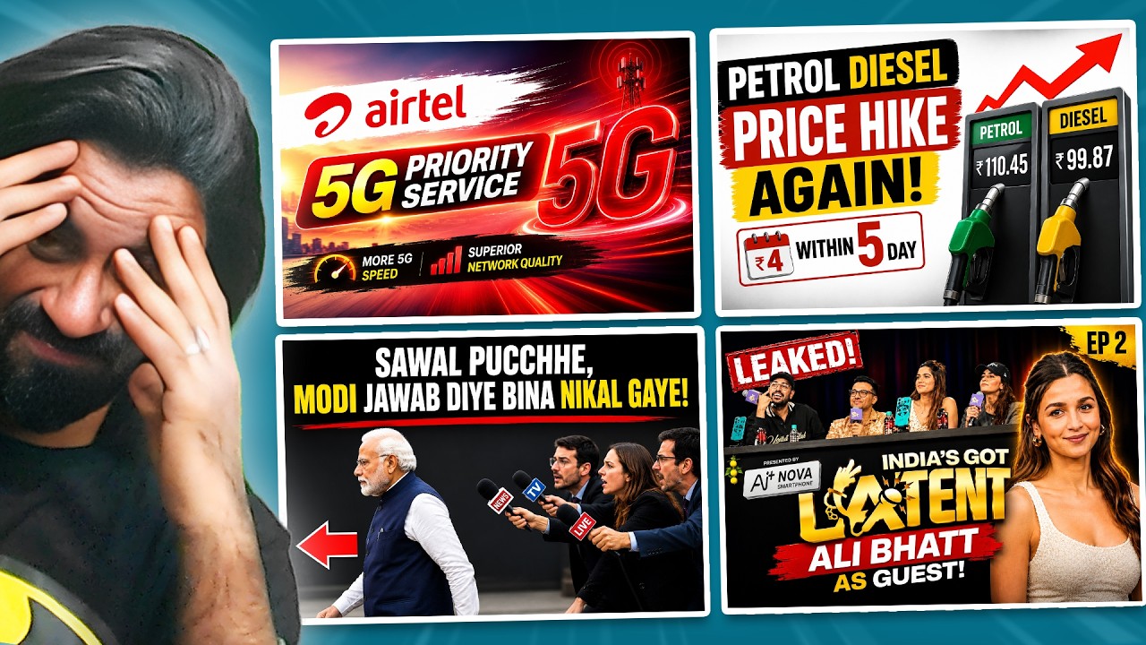 Airtel 5G Priority Plan Launch, Petrol Diesel Price Hike Again, India's Got Latent 2 Leak