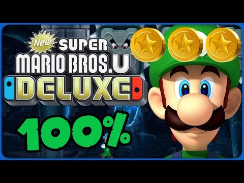 New Super Mario Bros. U Deluxe 💚 4-C Wendy's Thwomp Castle 💚 100% All Star Coins