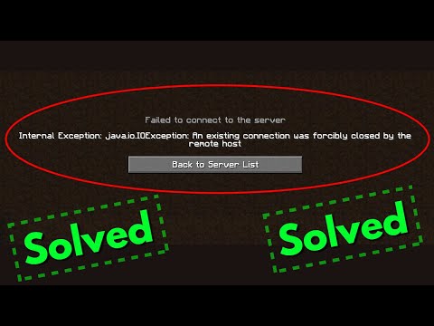 Fix minecraft an existing connection was forcibly closed by the remote host