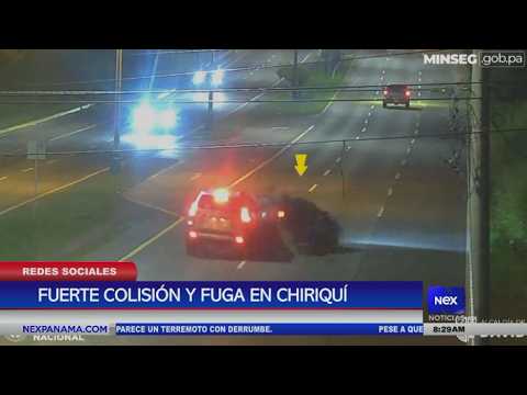 Cámaras de vídeo vigilancia captan fuerte colisión en Chiriquí