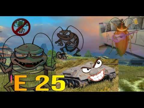 E 25: Cockroach 5 kill's - WOT BLITZ  🐜🦗