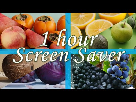 Silent Screensaver, 1 hour, Relaxing Backdrop of Fruit and Veg Looking Delicious