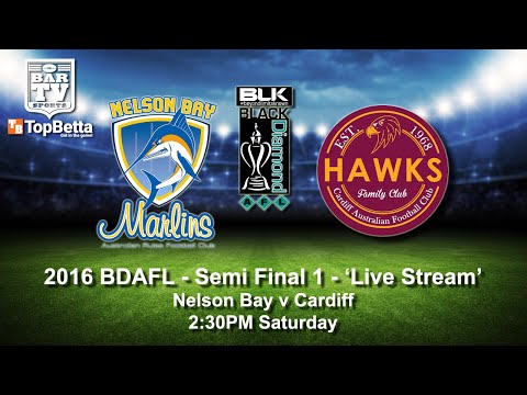 2016 BDAFL SEMI FINAL 1 - Nelson Bay Marlins v Cardiff Hawks