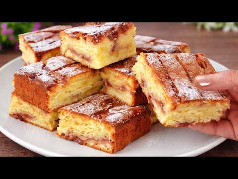 Soft Jam Cake in 5 Minutes - Moist and Fluffy Homemade Dessert