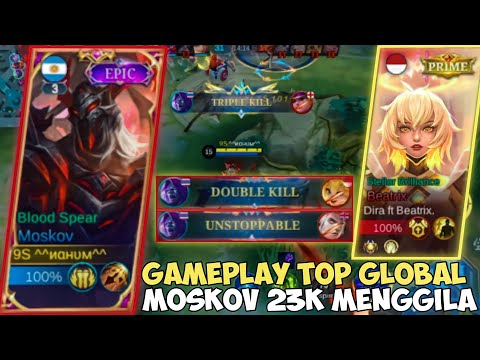 Gameplay Top Global Moskov 23K Match - Mobile legends