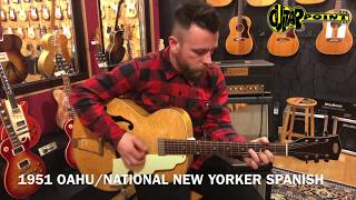 Video thumbnail for 1951 Oahu / National New Yorker Spanish - GuitarPoint Maintal / Vintage Guitars by GuitarPoint
