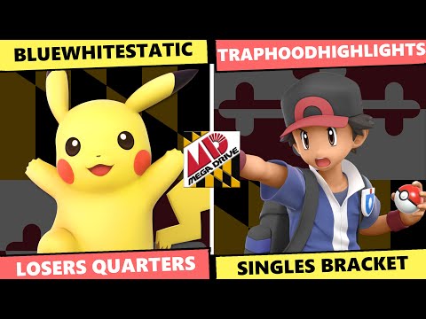 Mega Drive #140: Losers Quarters - BlueWhiteStatic (Pikachu) vs TrapHoodHighlights (PT) SSBU Singles