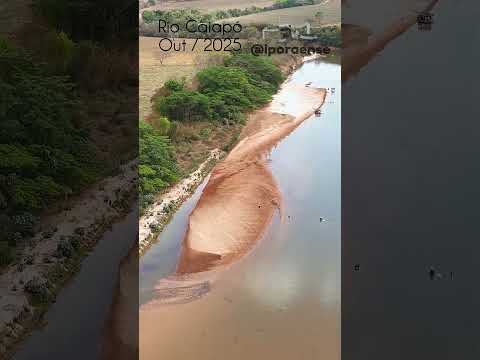PALESTINA DE GOIÁS, PROJETO VISÃO AÉREA - RIO CAIAPÓ NO MÊS DE OUTUBRO, O MÊS SECO DO ANO.