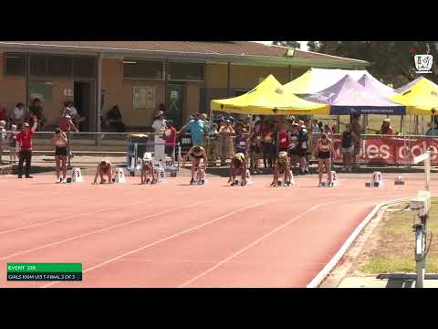Girls U13 100m Timed Final 3: 2023-24 State Track and Field Championships