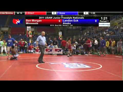 Junior Freestyle 135 - Ben Morgan (MN) vs. Landon Eck (AK)
