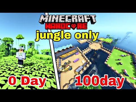 "100 Days In Jungle World Hardcore Survival!" #minecraft