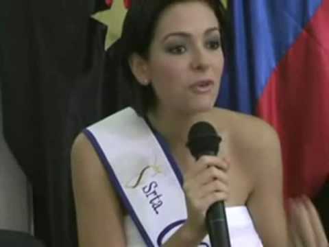 MICHELLE ROUILLARD MISS COLOMBIA UNIVERSE EN RUEDA DE PRENSA EN CUCUTA