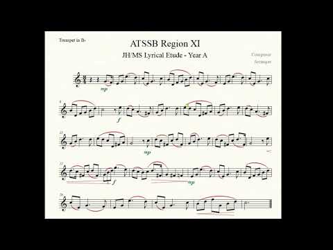 ATSSB Region 11 Year A Trumpet Lyrical Etude