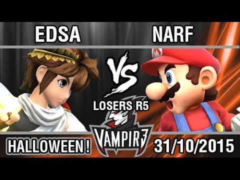 [Vampir3: Halloween Ed.] Edsa (Pit) vs Narf (Mario) SSB4 Losers R5 - Top 8