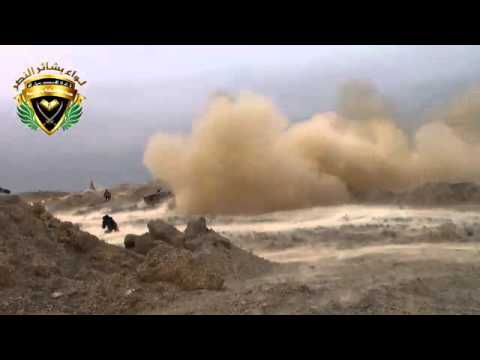 استهداف مطار دير الزور العسكري بالمدفعية الثقيلة من قبل جبهة الجهاد والبناء الإسلامية ضمن معركة البيعة