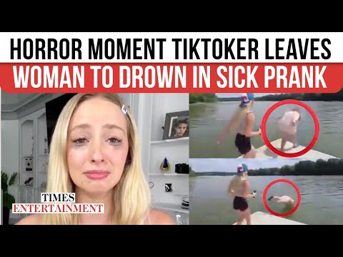 FULL: Natalie Reynolds' Homeless Woman Lake Jump Prank; Influencer Cries Outside TikTok Headquarter