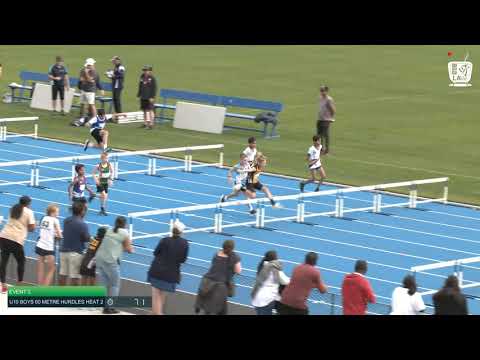 U10 Boys 60m Hurdles Heat 2: 2021 State Combined Events Championships // LAVicTV