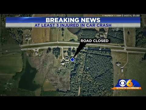 3 hurt in Route 460 crash in Dinwiddie