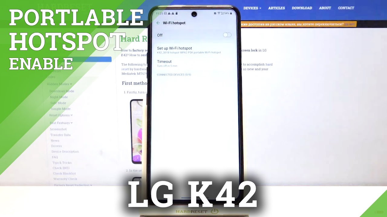 How to Activate Portable Hotspot in LG K42 – Network Access Point