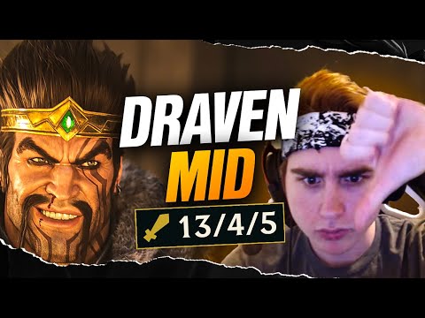 1V9 HARD CARRYING AS DRAVEN MID IN MASTER | Chad Draven
