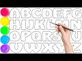 ABCDEFGHIJKLMNOPQRSTUVWXYZ Satisfying A To Z Alphabet Paint Draw Easy Art Tutorial KS ART