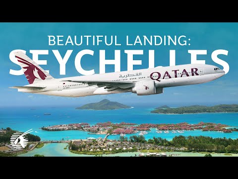 Beautiful landing in Seychelles (4K)